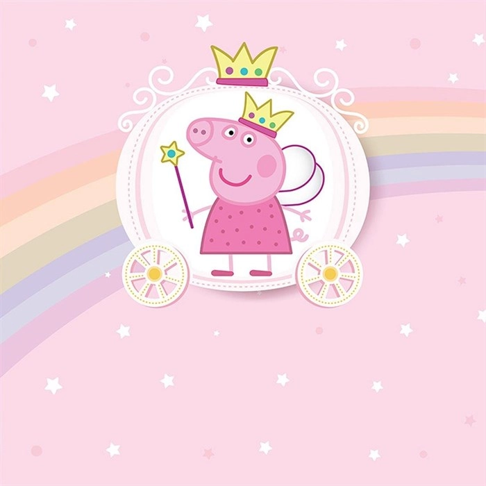 Peppa Pig Doğum Günü Kare Branda Afişi - 2 Boy Seçenekli