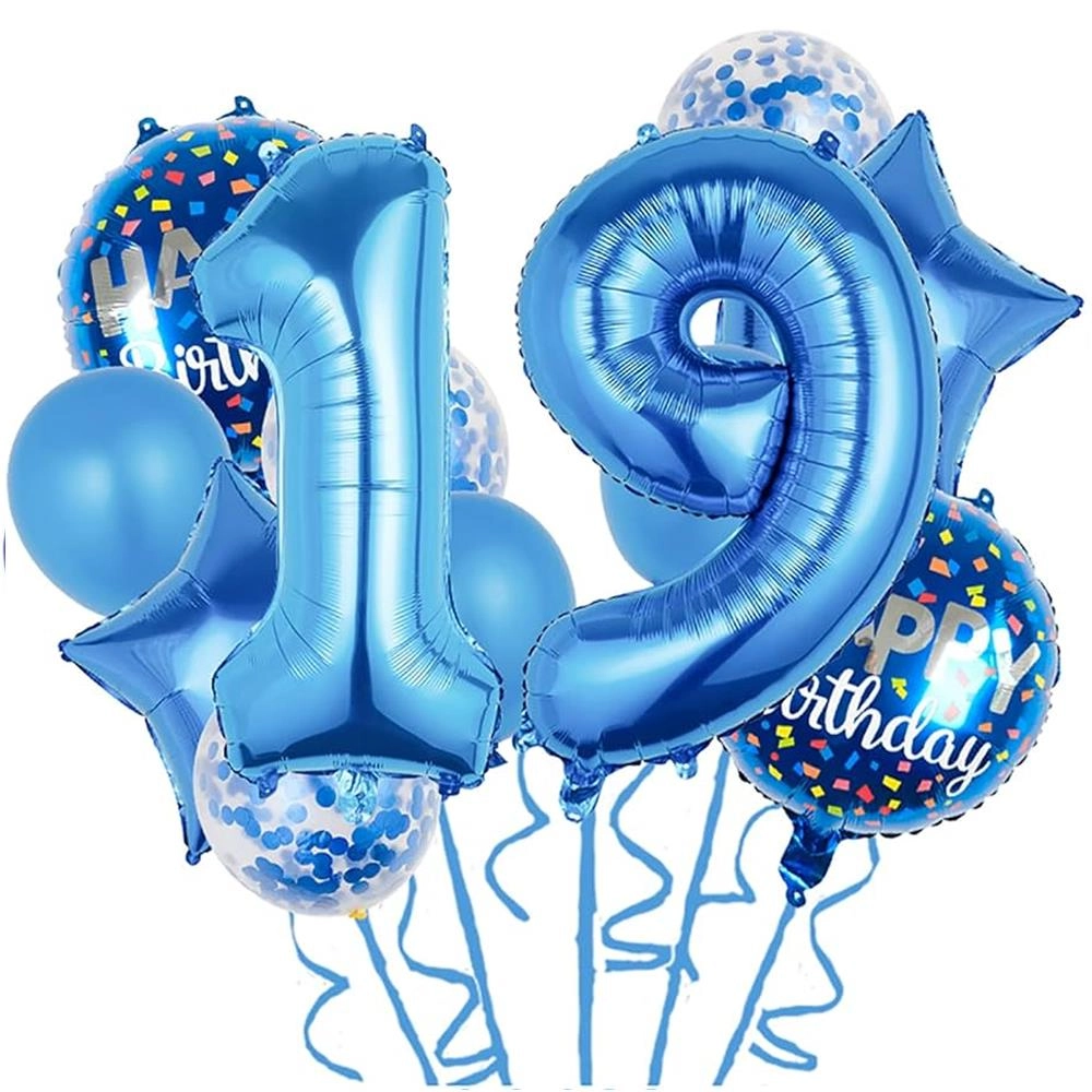 19 Yaş Mavi Balon Seti