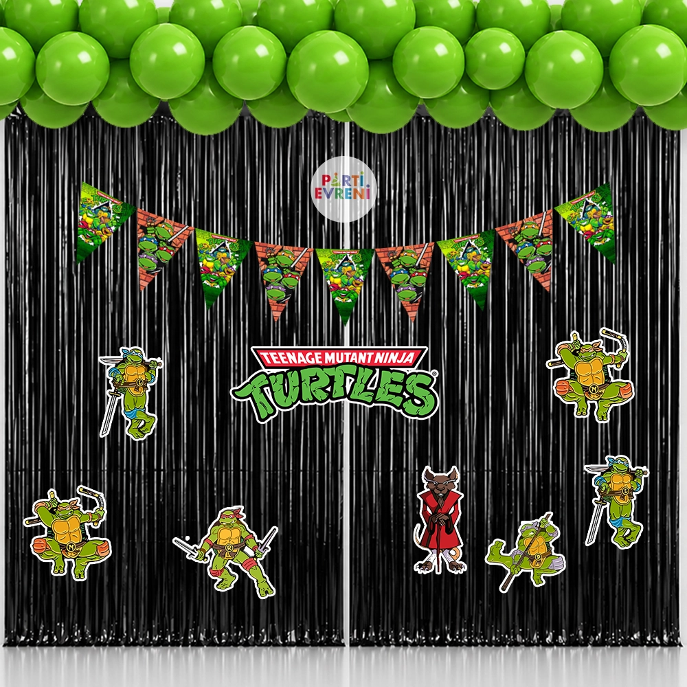 Ninja Turtles Temalı Arka Fon Süsleme Seti