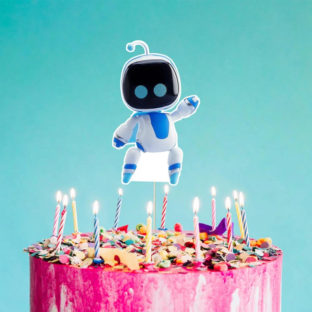 Astro Bot Temalı Çubuk Pasta Süsü
