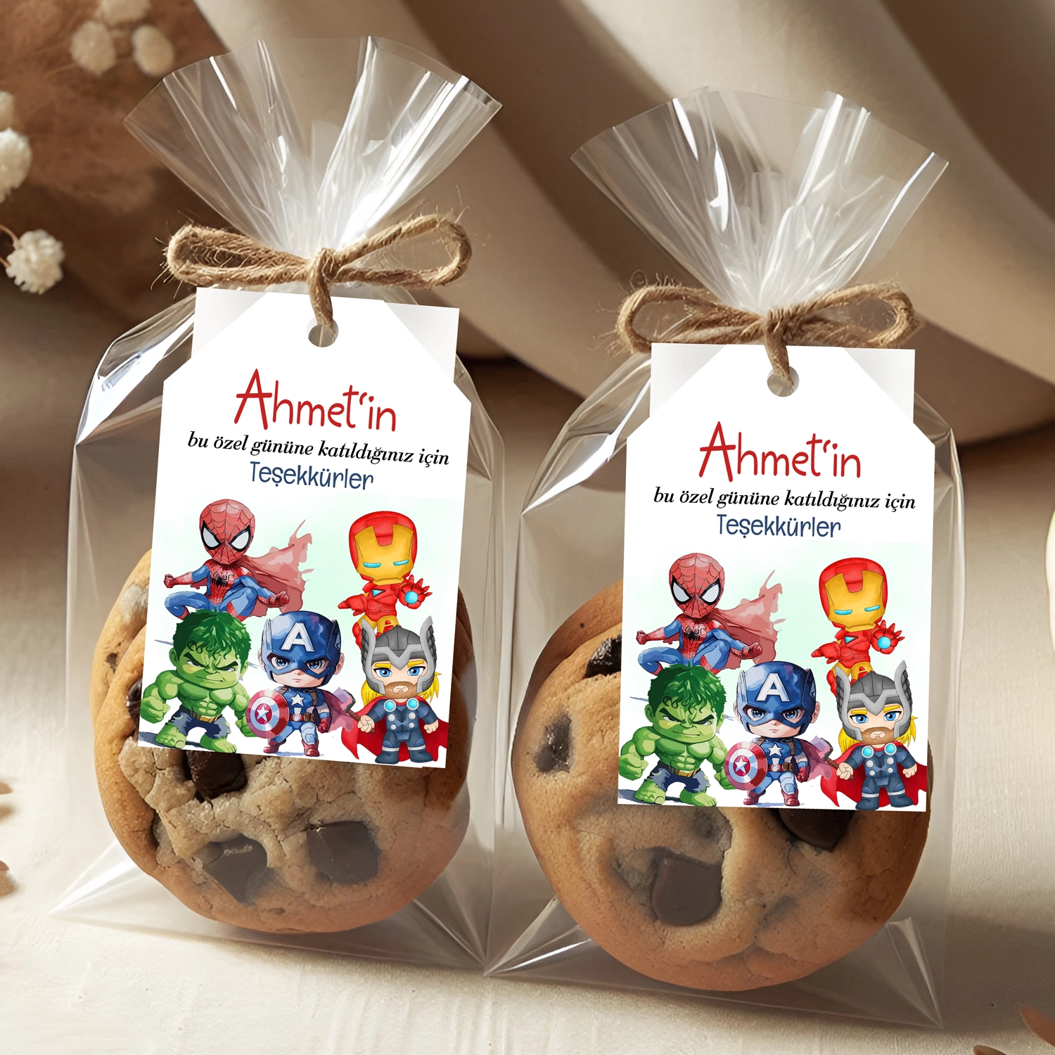 Avengers Kişiye Özel Teşekkür Kartı 8’li
