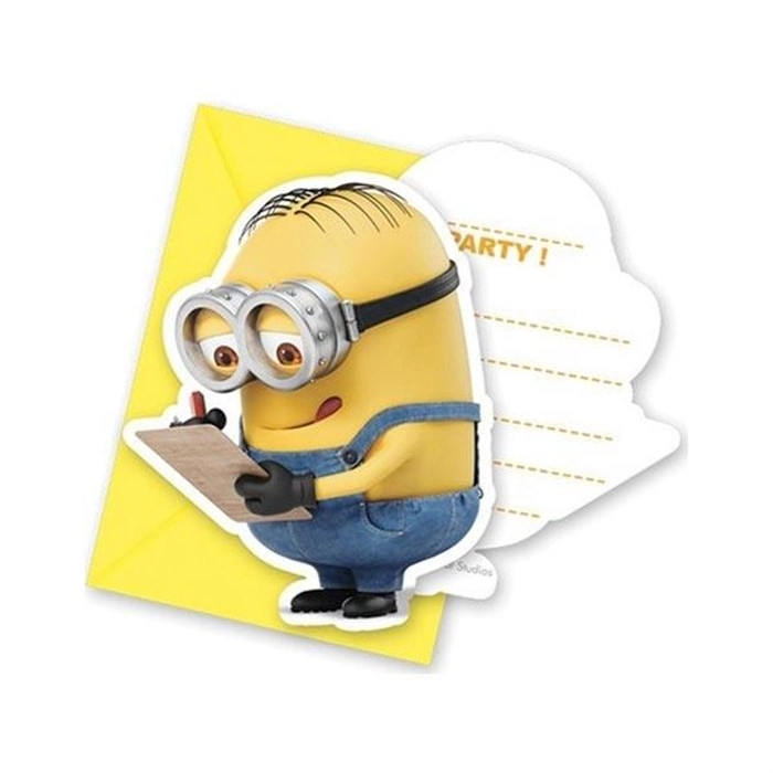 Minions Lisanslı Davetiye - 6 Adet