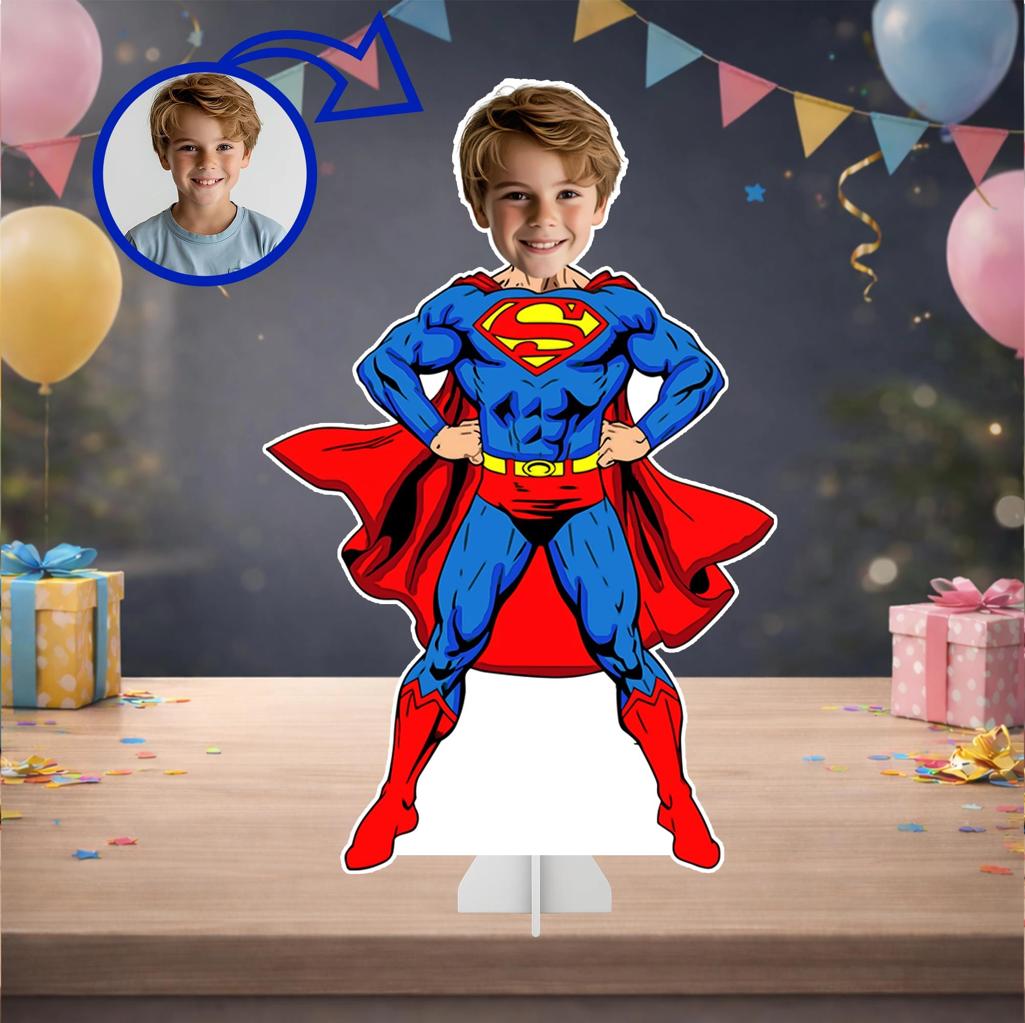 Kişiye Özel Superman Temalı Masa Panosu