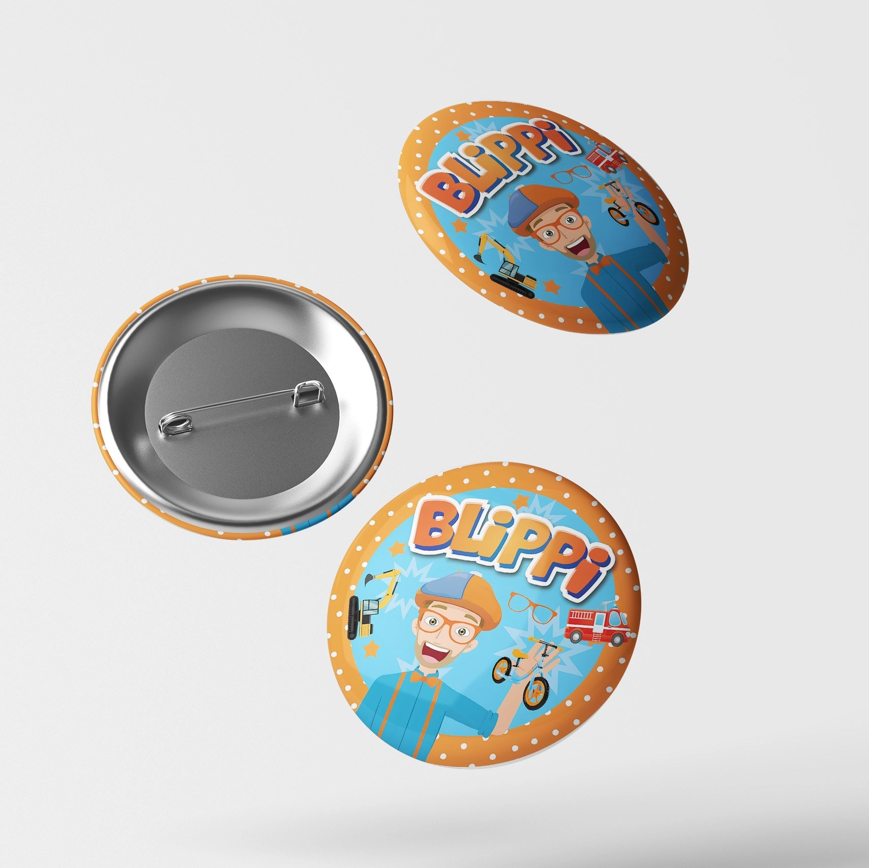 Blippi Temalı İğneli Rozet 1 Adet