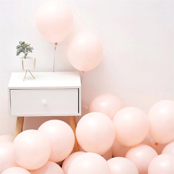 Soft Renk Açık Somon Makaron Balon - 5 Adet