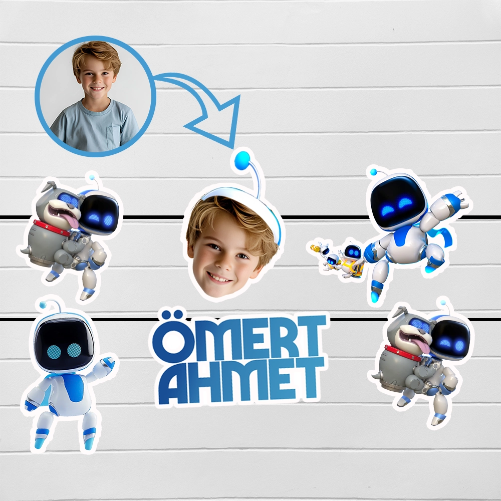 Kişiye Özel İsimli Astrobot Temalı Afiş Banner