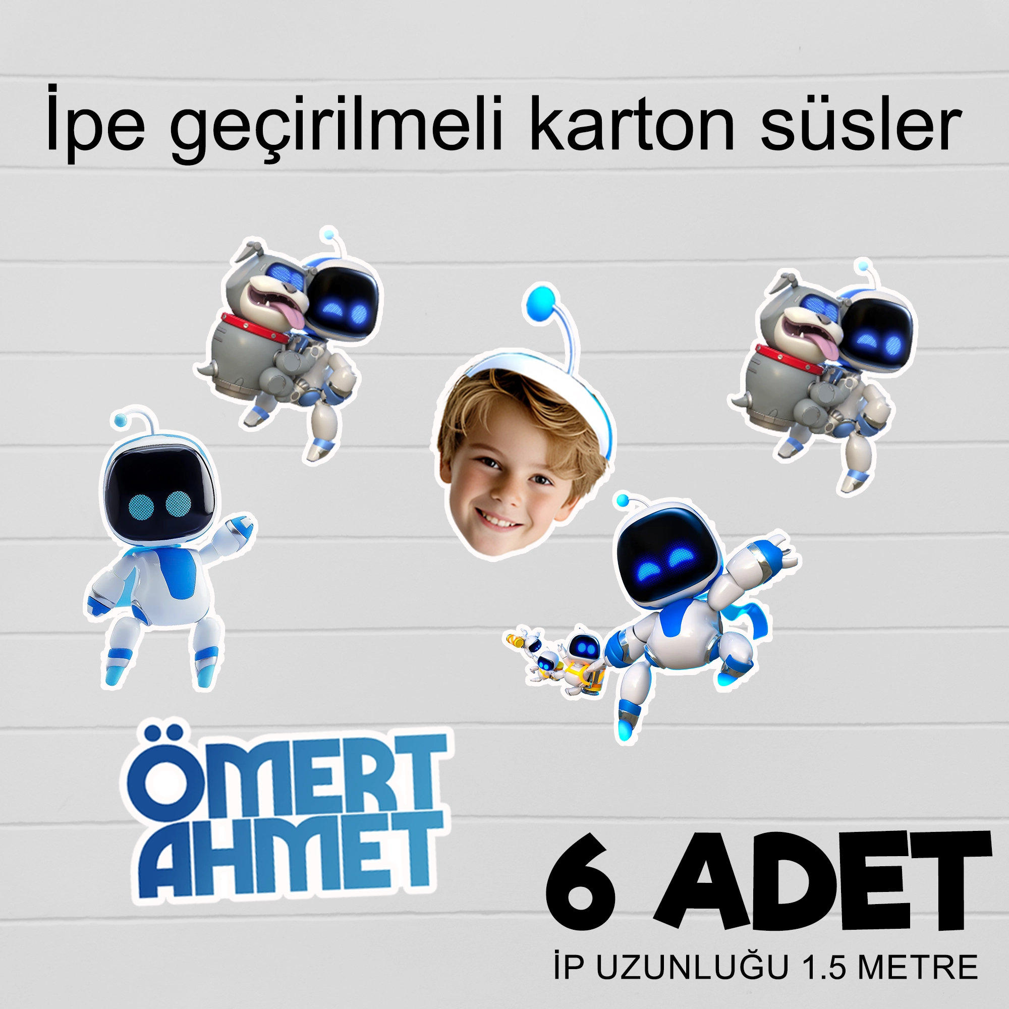 Kişiye Özel İsimli Astrobot Temalı Afiş Banner