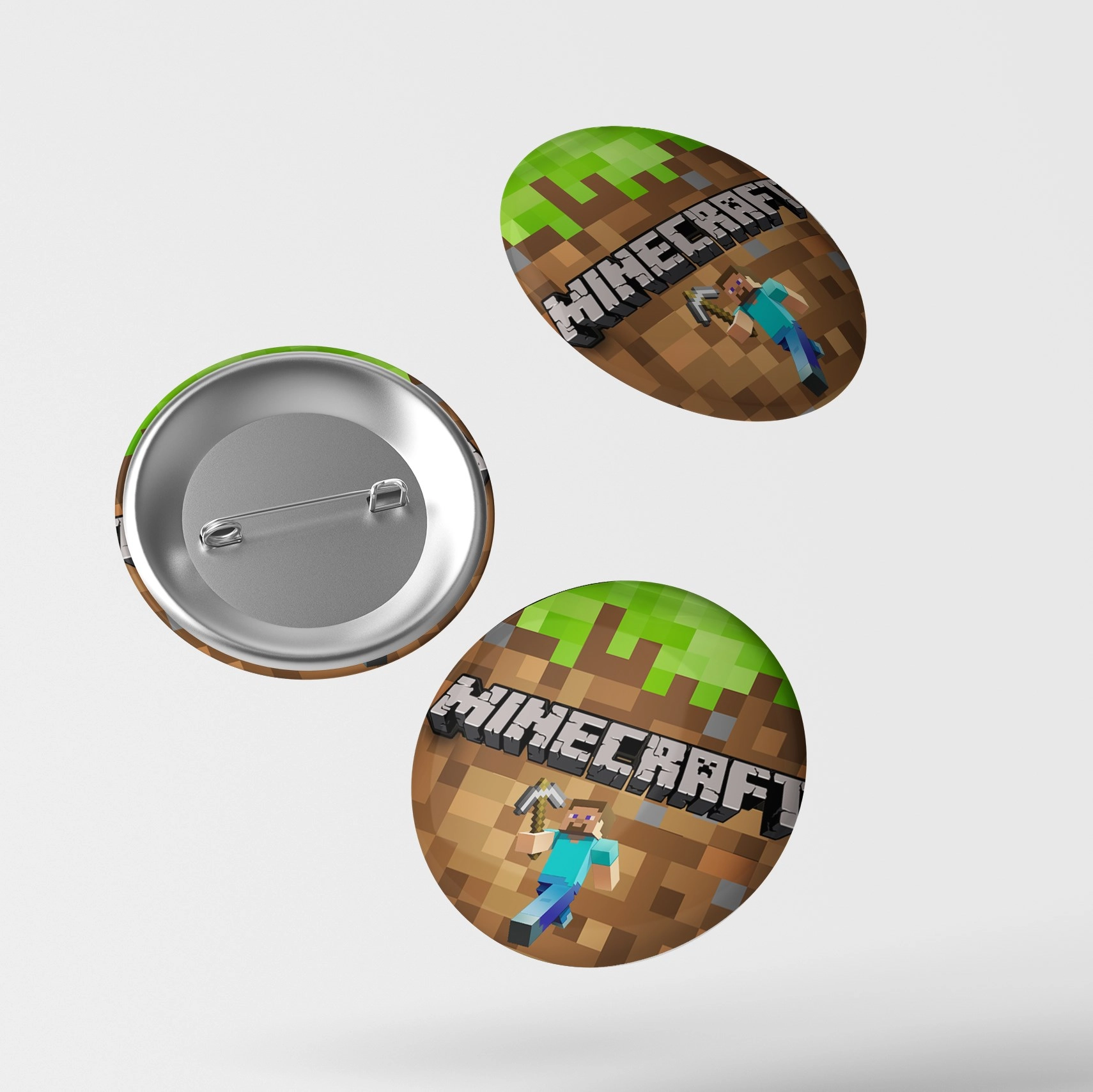 Minecraft Temalı İğneli Rozet 1 Adet