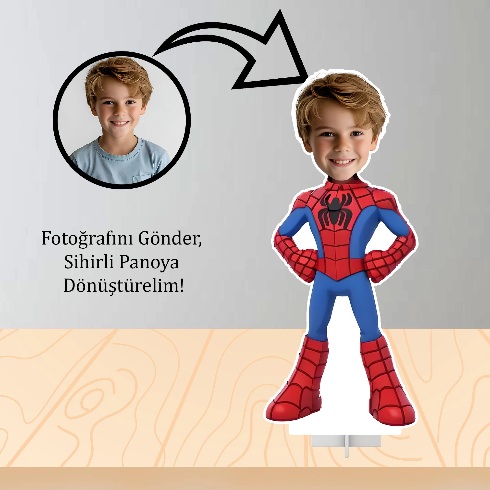 Kişiye Özel Spidey Temalı Masa Panosu