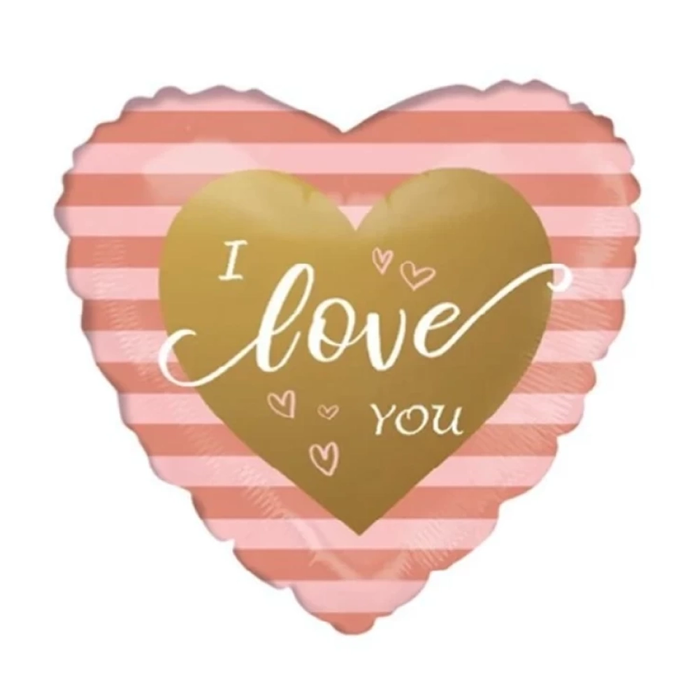 I Love You Kırmızı Kalpli Folyo Balon - 40 cm