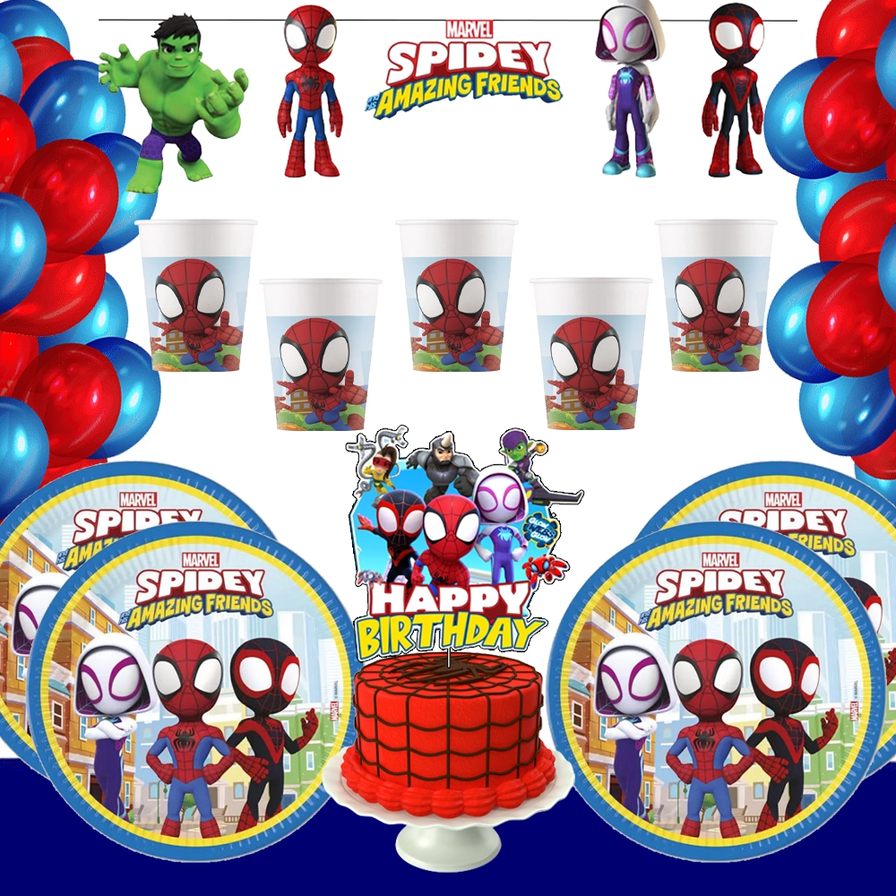 Spidey ve İnanılmaz Arkadaşları Konseptli Doğum Günü Seti 24 Kişilik
