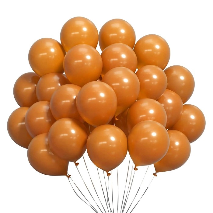 Karamel Baskısız Lateks Balon - 5 Adet