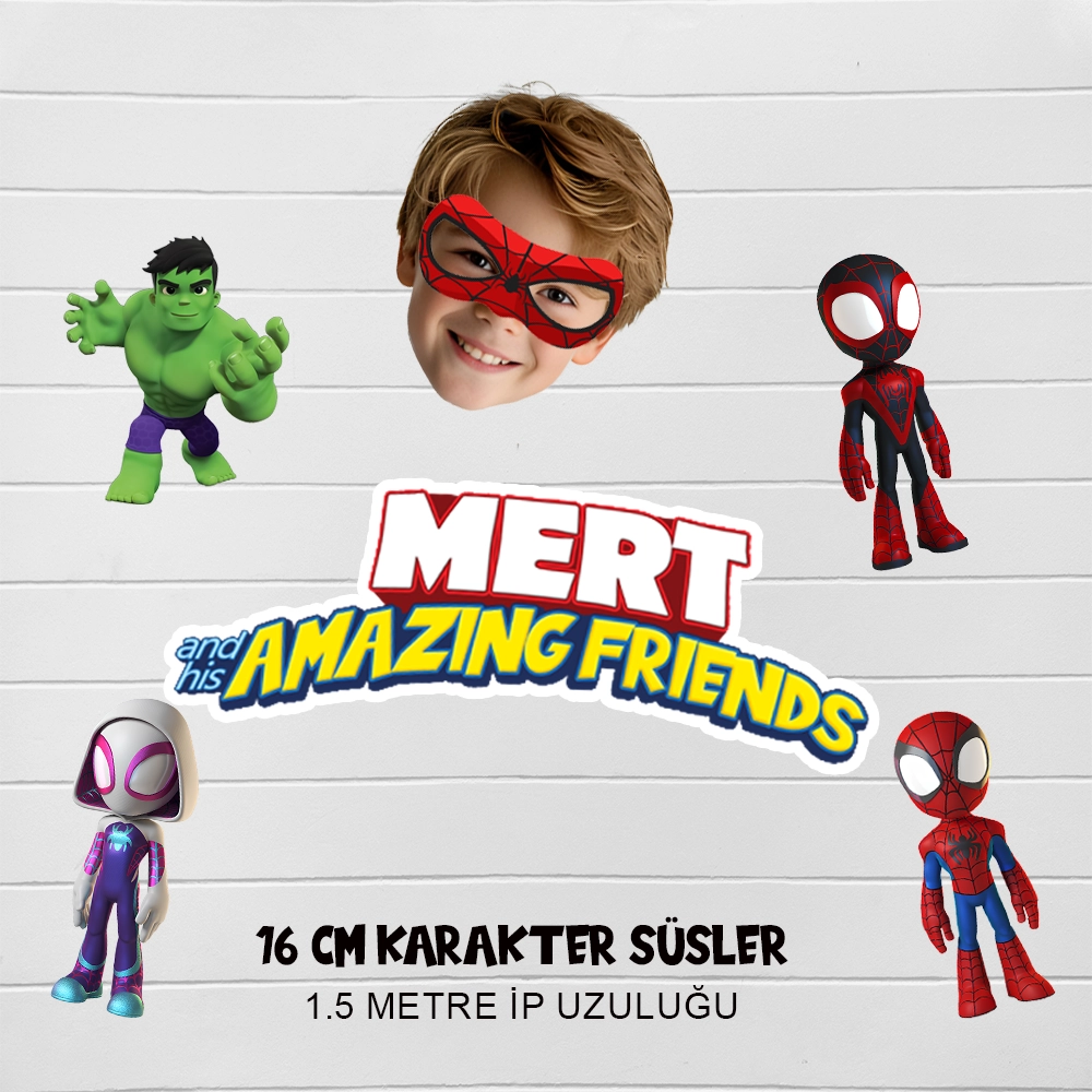 Kişiye Özel İsimli Spidey Temalı Afiş Banner