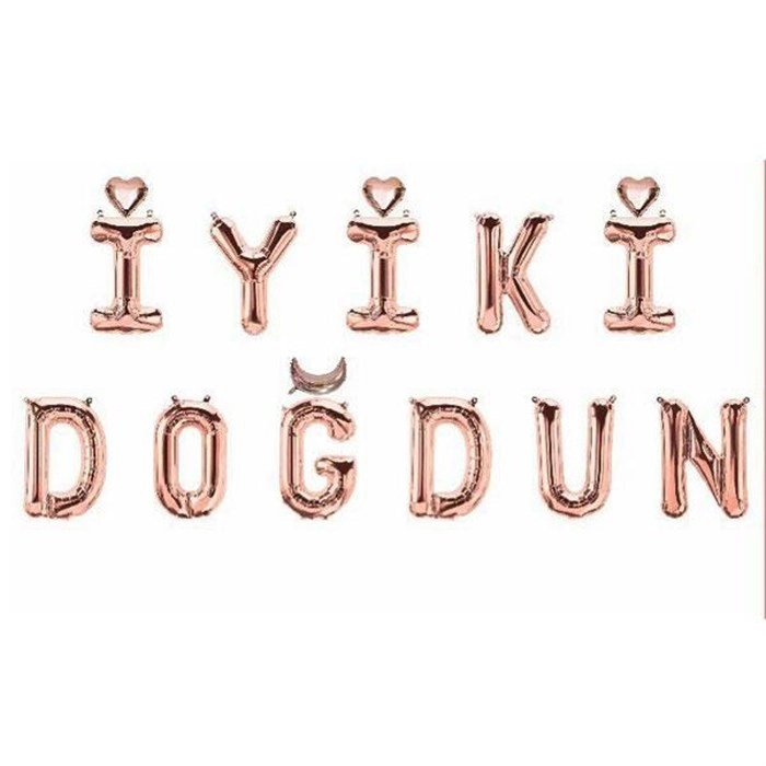 İyi ki Doğdun Yazılı Rose Gold Folyo Balon