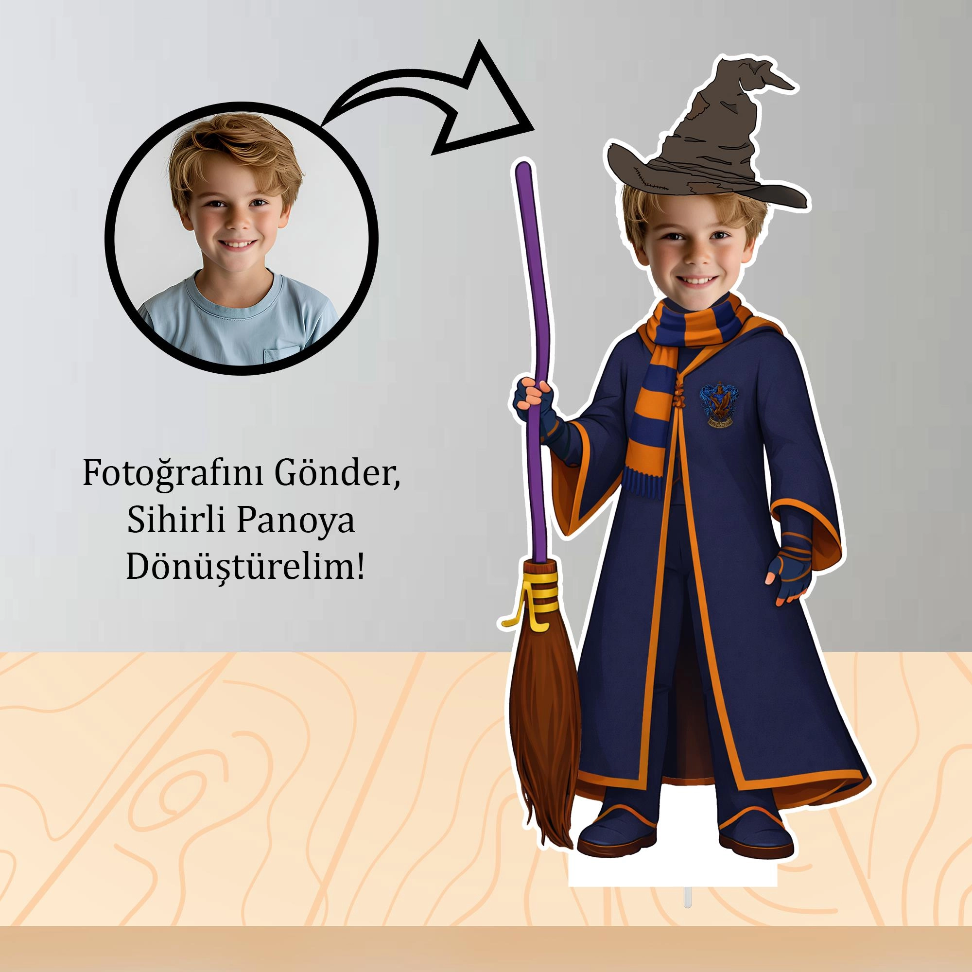 Kişiye Özel Harry Potter Ravenclaw Temalı Ayaklı Pano