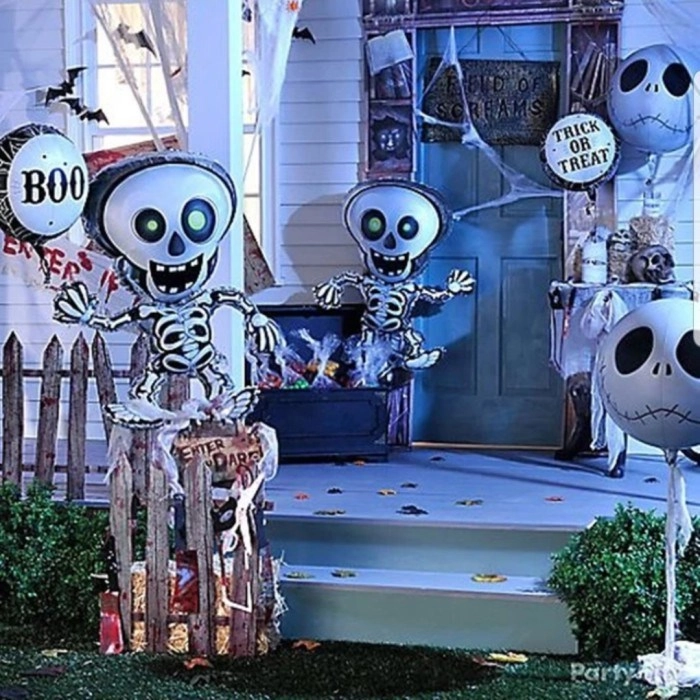 Cadılar Bayramı Temalı İskelet Folyo Balon - 95 cm