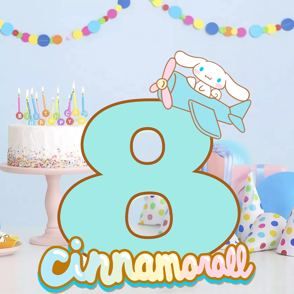 Sanrio Cinnamoroll Temalı 8 Rakam Dekoratif Pano