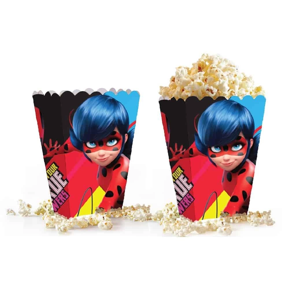 Mucize Uğur Böceği Temalı Mısır Popcorn Kutusu - 8 Adet
