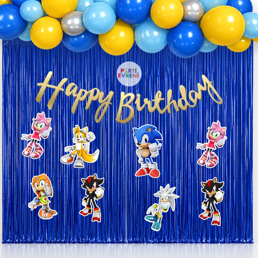 Sonic Boom Temalı Arka Fon Süsleme Seti