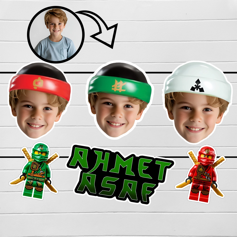 Kişiye Özel İsimli Ninja Go Temalı Afiş Banner