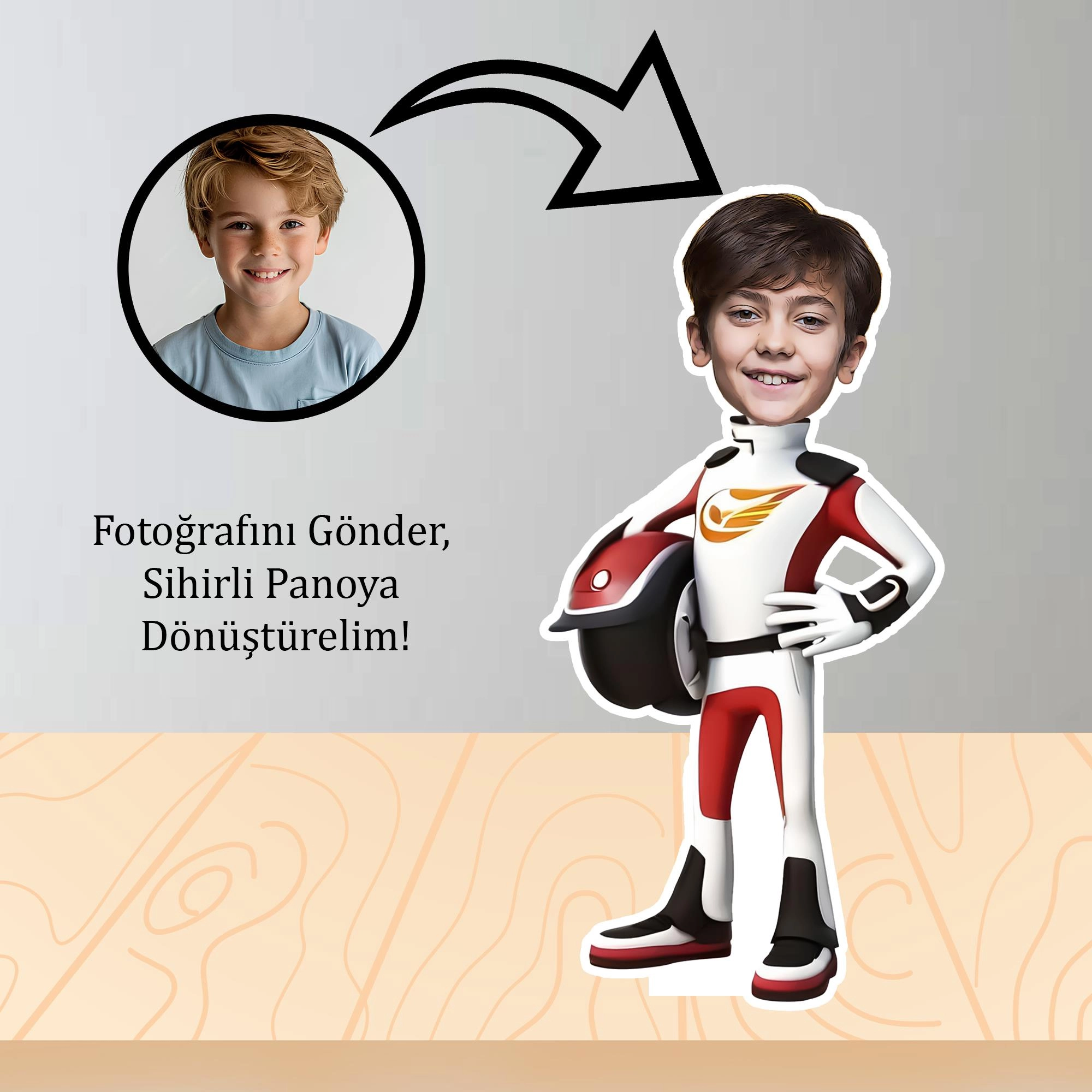 Kişiye Özel Hot wheels Temalı Masa Panosu
