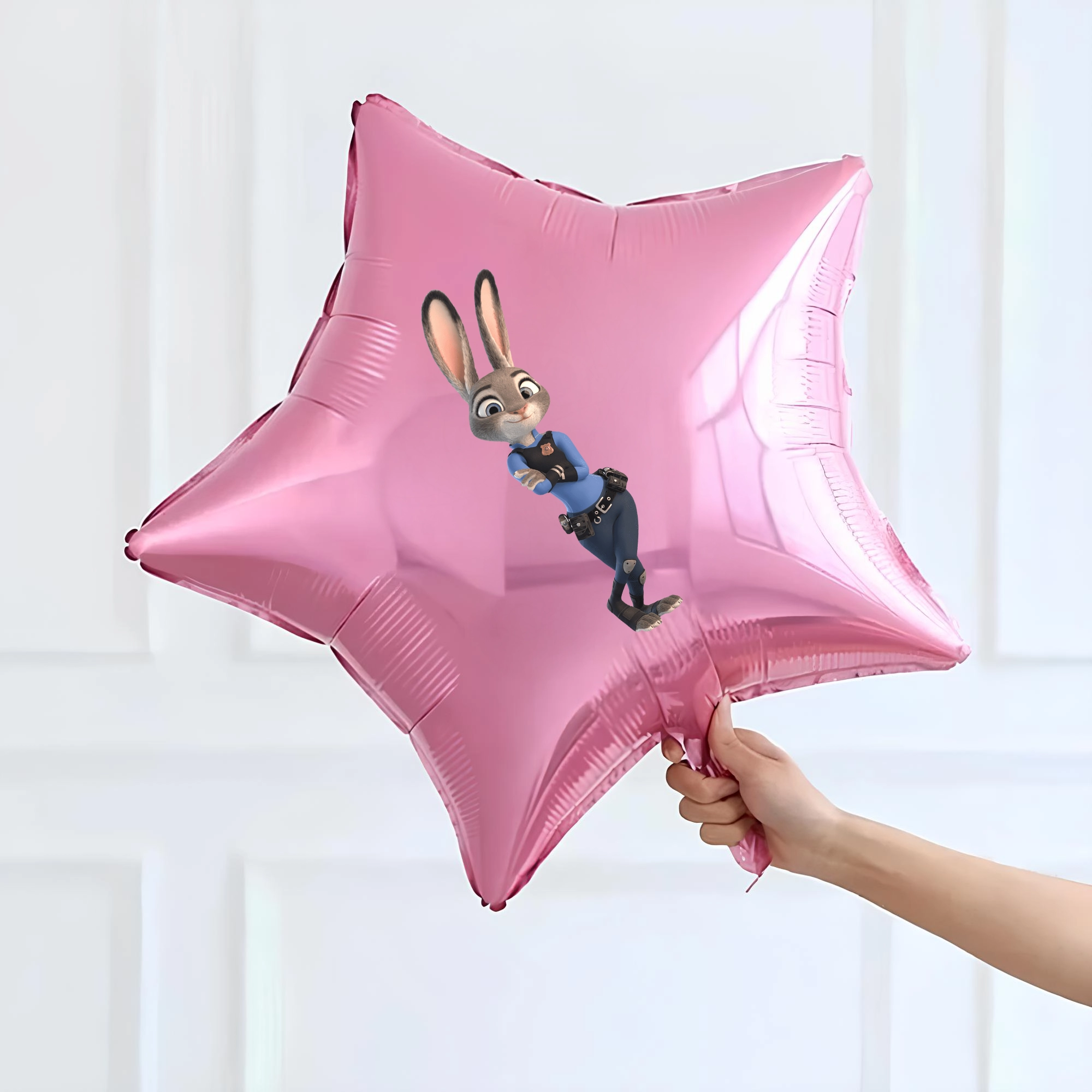Zootopia Temalı Pembe Yıldız Folyo