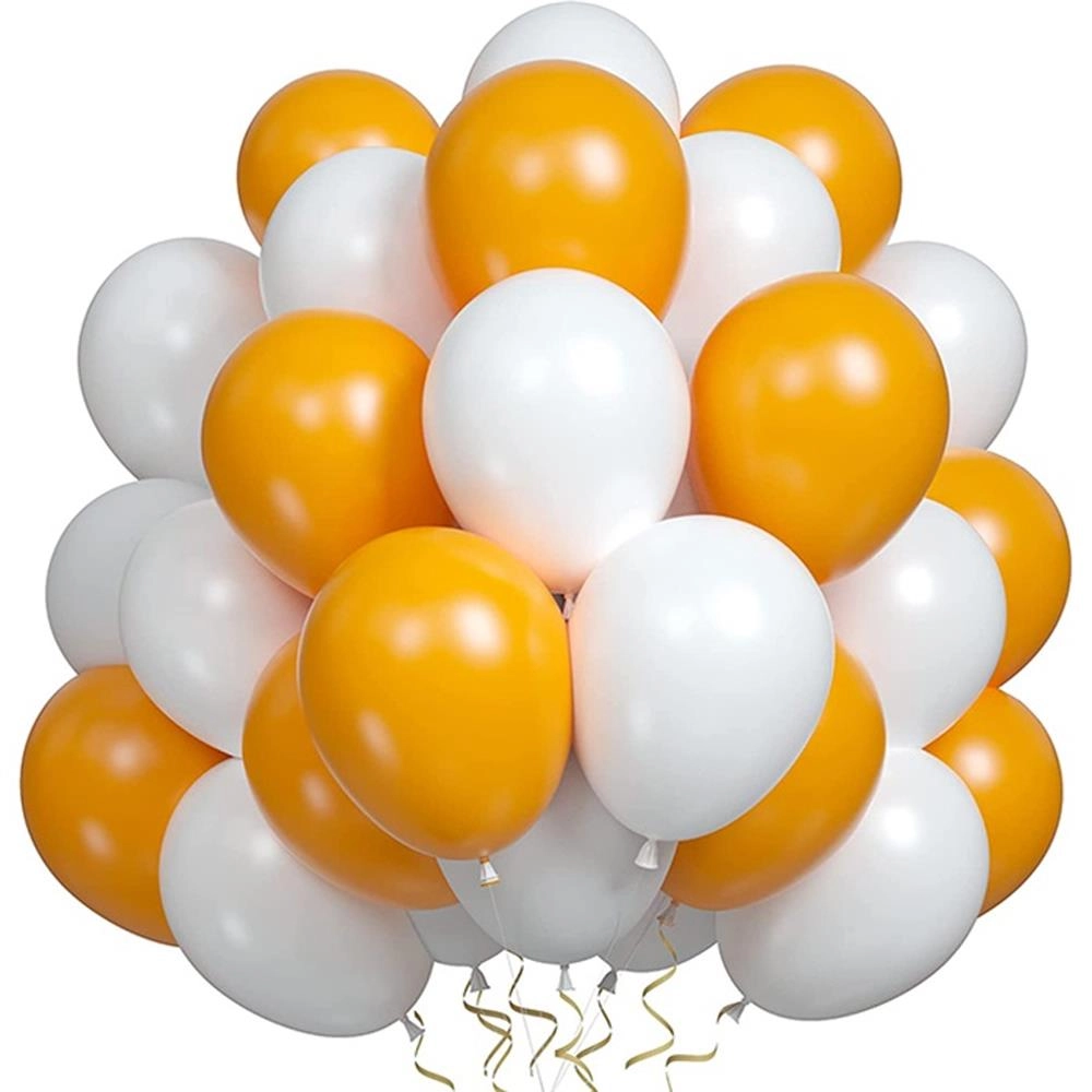 Turuncu Beyaz Karışık Balon Seti 10’lu