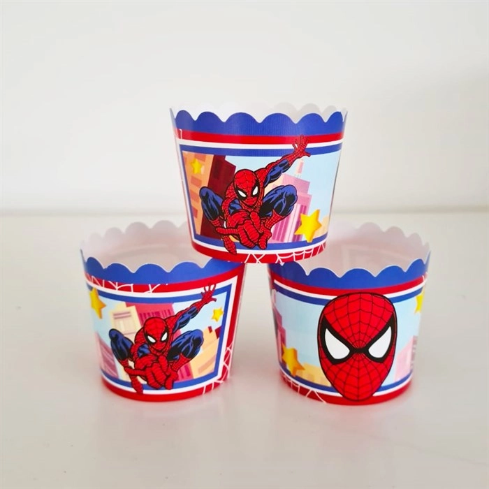 Spiderman Temalı Cupcake Kapsülü 10 Adet