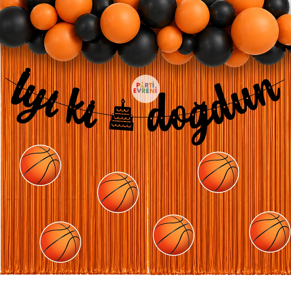 Basketbol Temalı Arka Fon Süsleme Seti