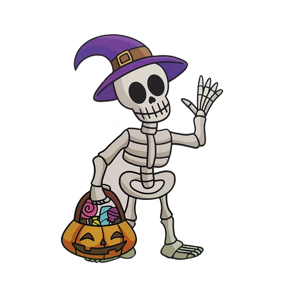 Halloween Büyücü İskelet Pano