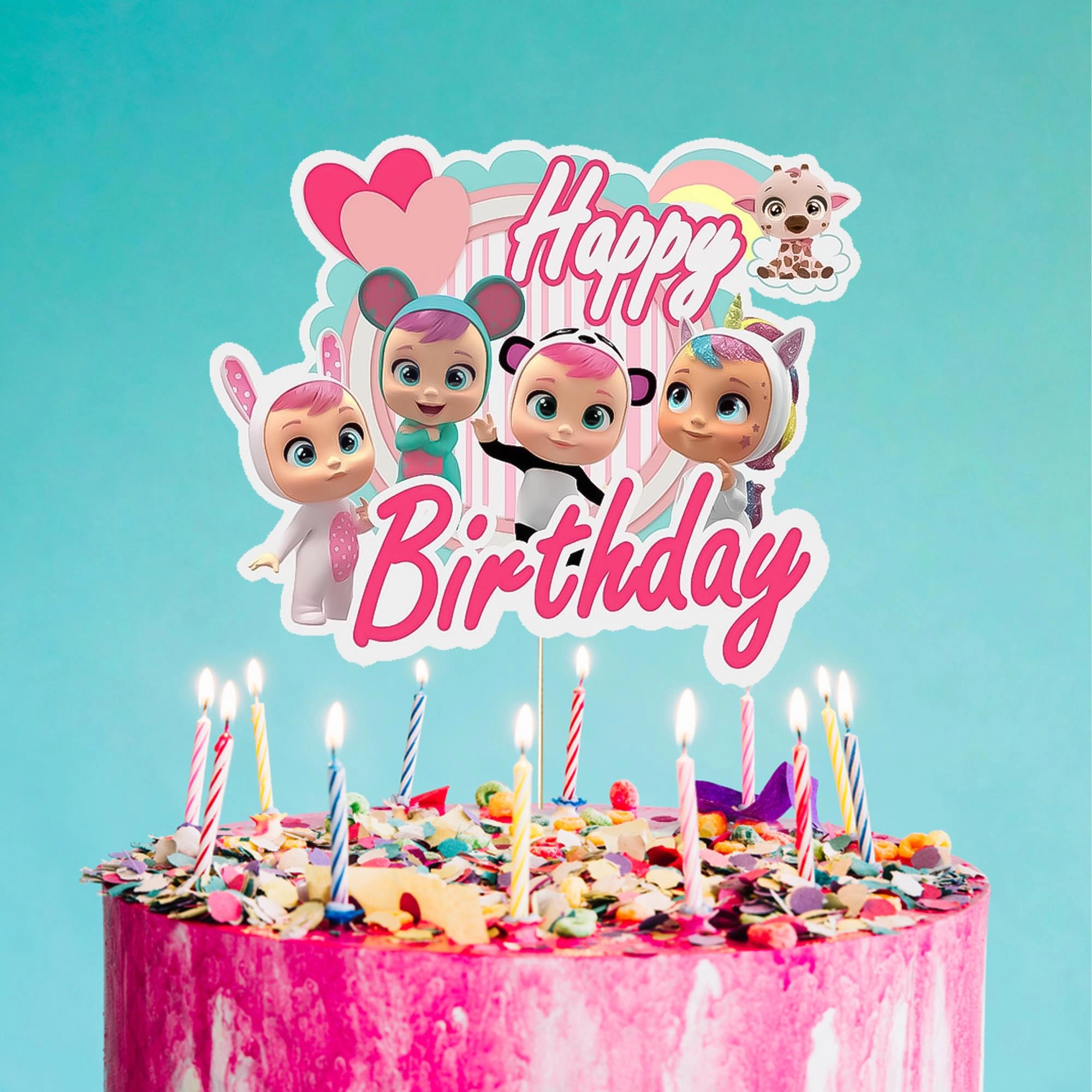 Cry Babies Konsepti Happy Birthday Pasta Süsü