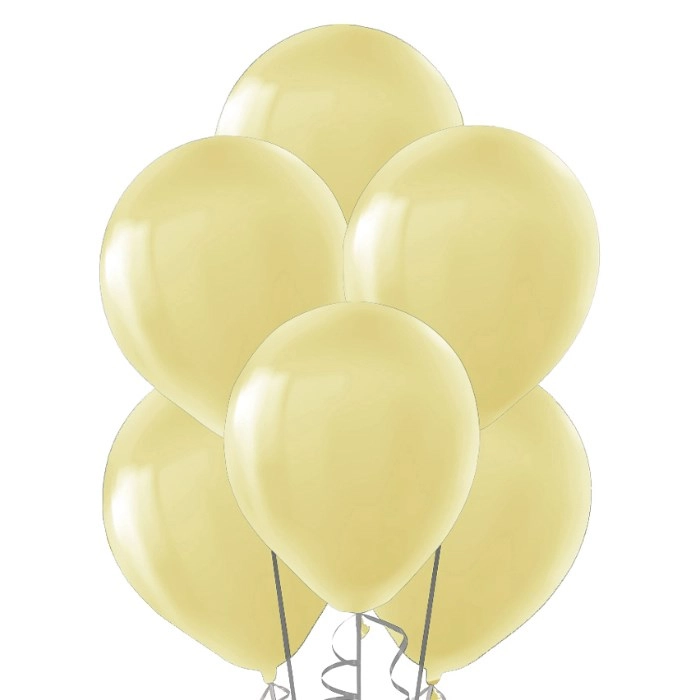 Vanilya Renk Baskısız Lateks Balon - 5 Adet