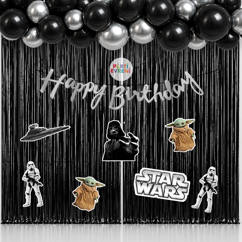 Star Wars Temalı Arka Fon Süsleme Seti
