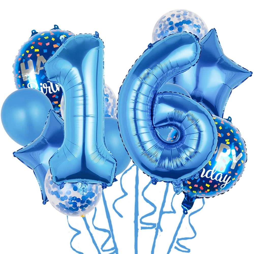 16 Yaş Mavi Balon Seti