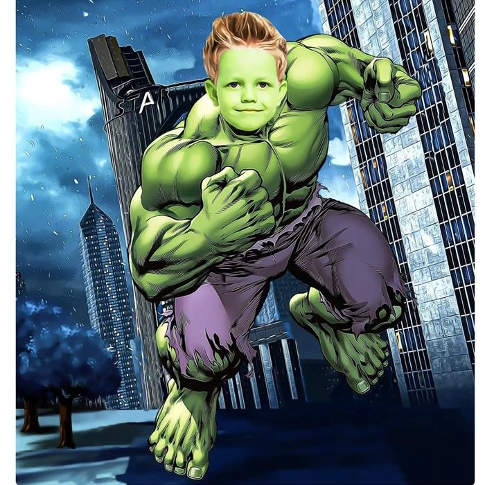 Kişiye Özel Hulk Portre Afişi - 4 Boyut