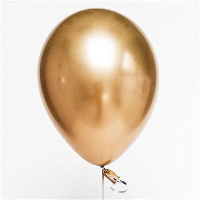 Altın Krom Kaplı Metalik Balon - 50 Adet