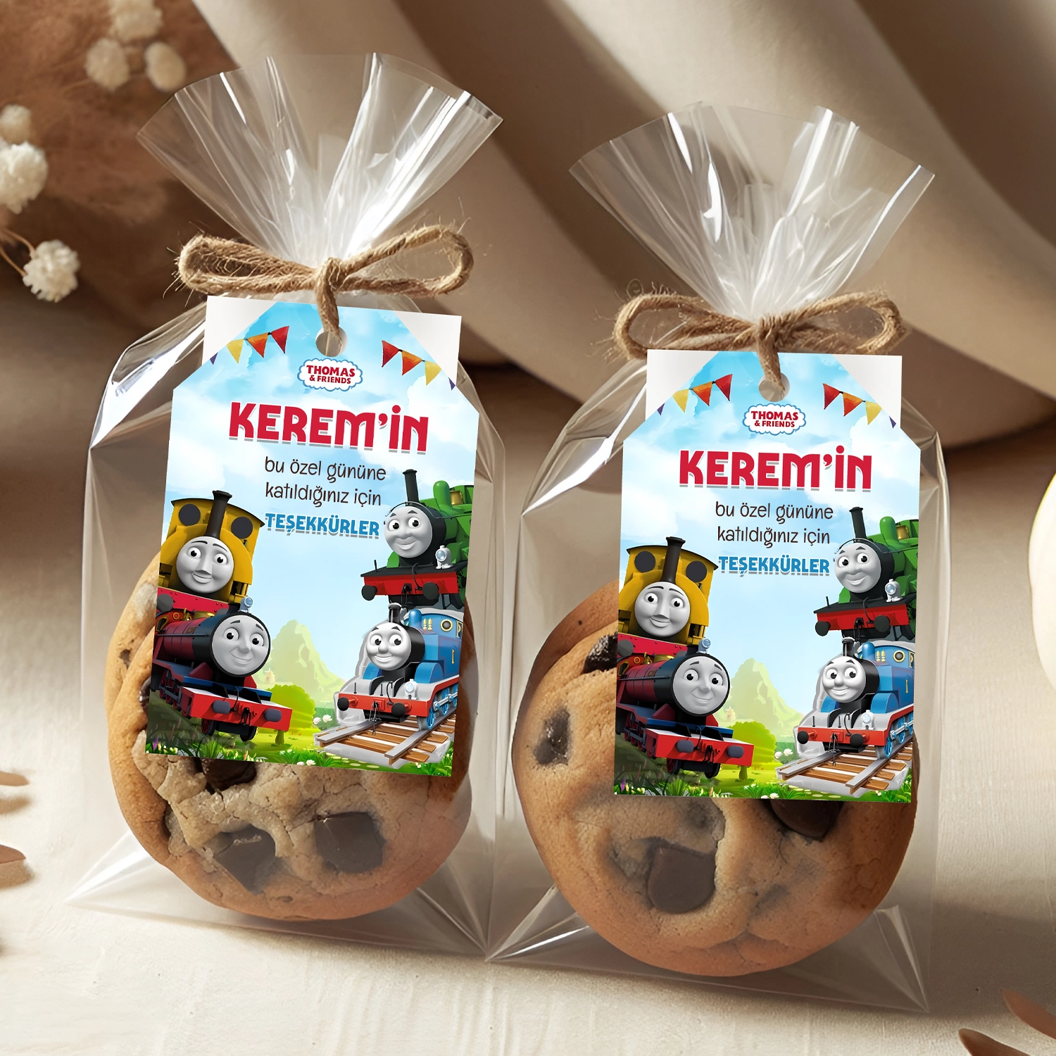 Tren Thomas Temalı Kişiye Özel Teşekkür Kartı 8’li