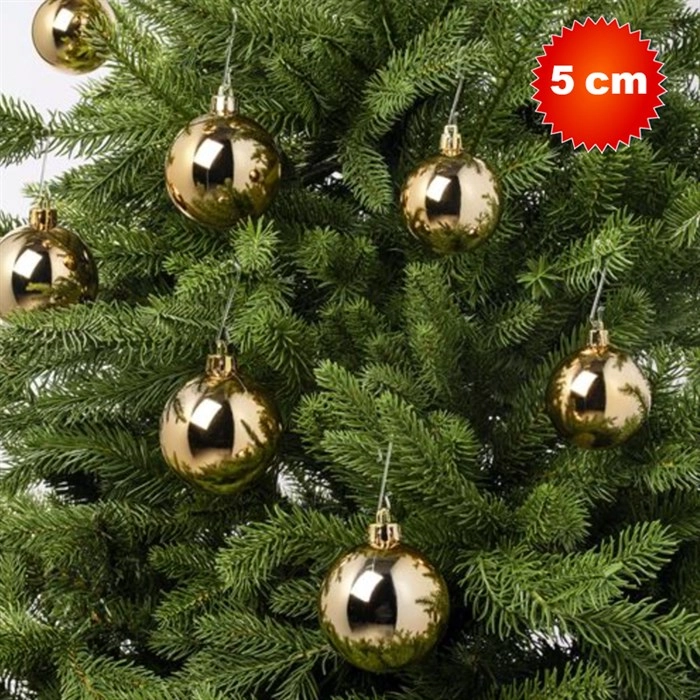 Yılbaşı Ağacı Gold Top Süs 5 cm 4’lü