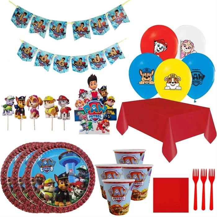 Paw Patrol Ultra Lüks Doğum Günü Seti 16 Kişilik