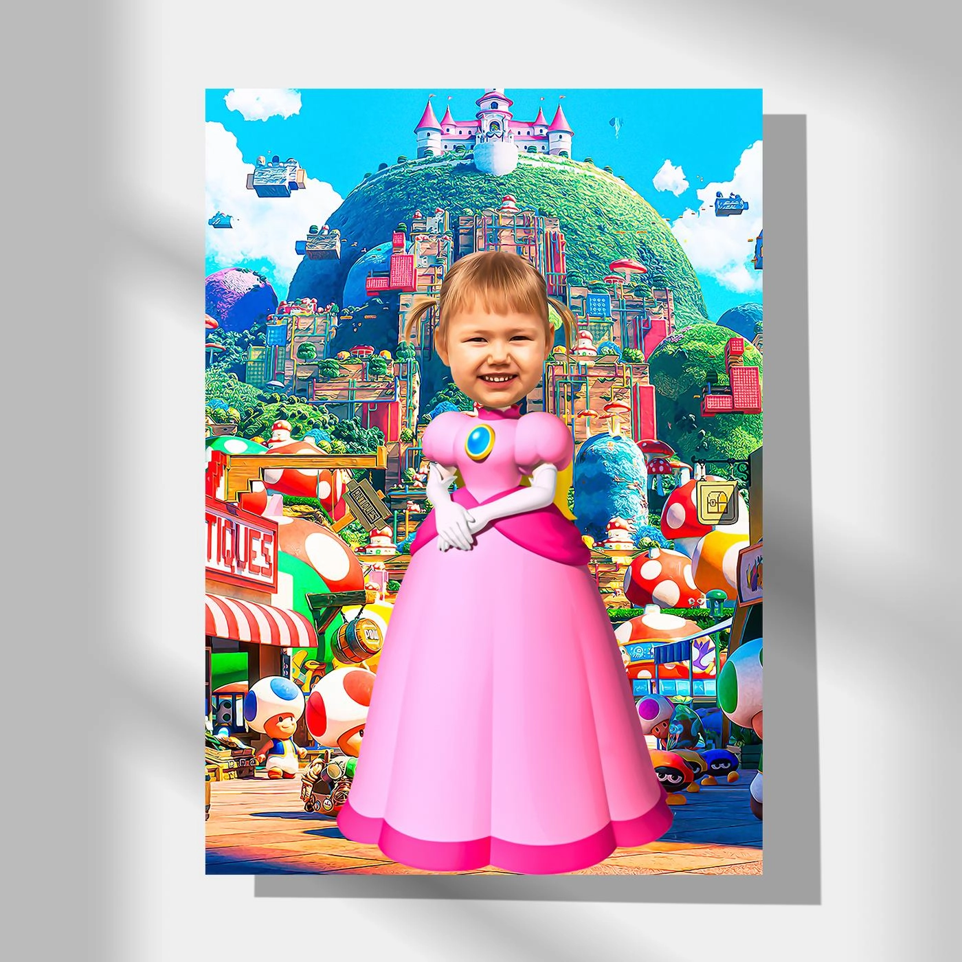 Prenses Peach Temalı Kişiye Özel Poster