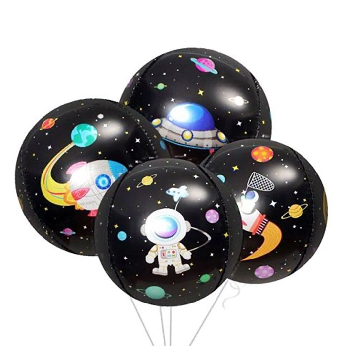 Uzay Temalı Küre Folyo Balon 45 cm 1 Adet