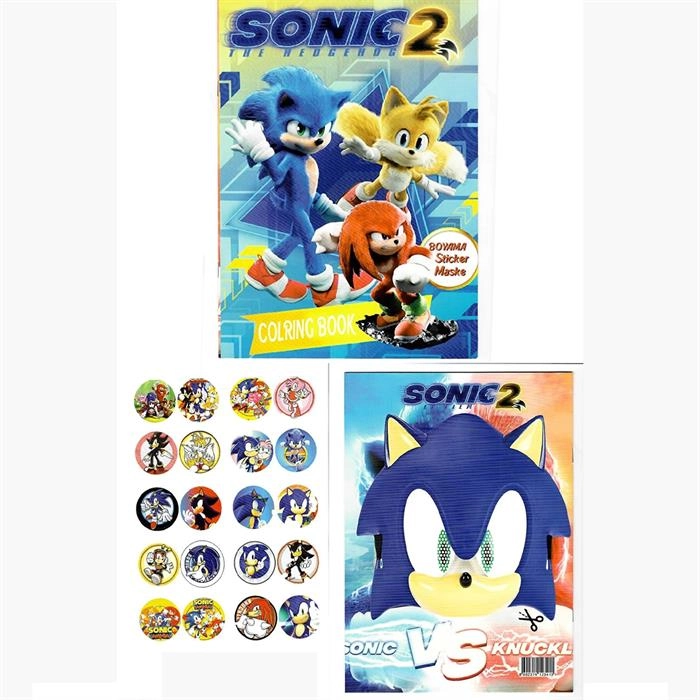 Sonic Boyama Kitabı (Çıkartma+Maskeli)
