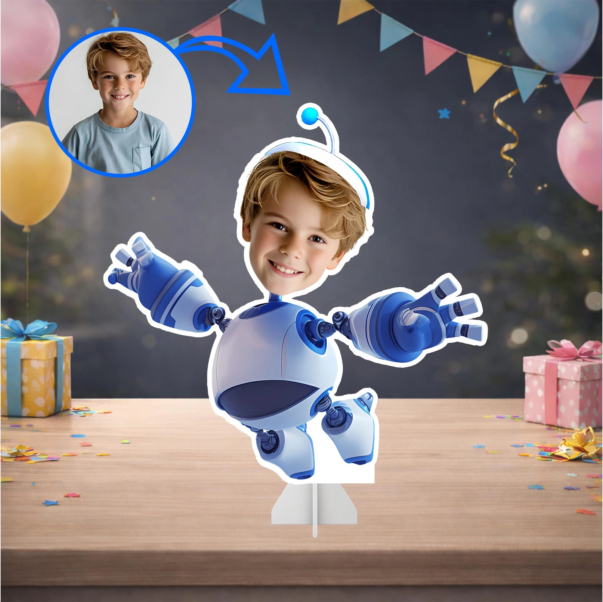 Kişiye Özel Astrobot Temalı Masa Panosu Tasarım 2