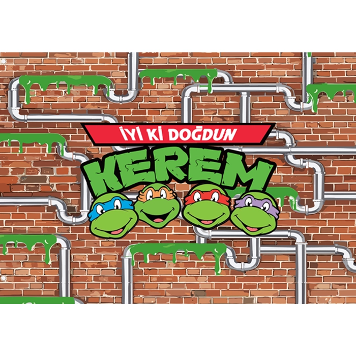 Ninja Turtles Kişiye Özel Afiş