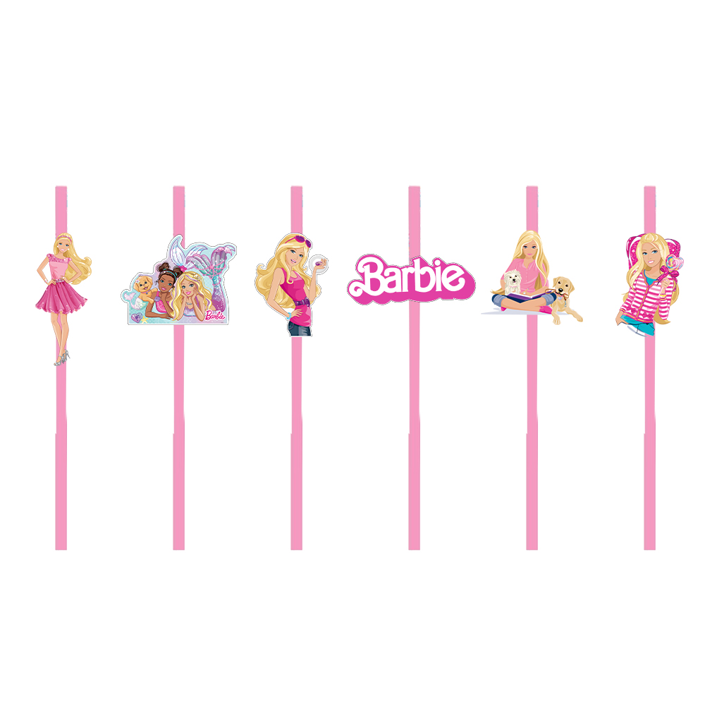 Barbie Konsepti Pipet 6 Adet