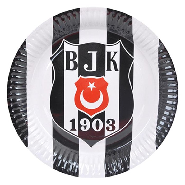 Beşiktaş Parti Konseptli Lisanslı Karton Tabak 8 Adet