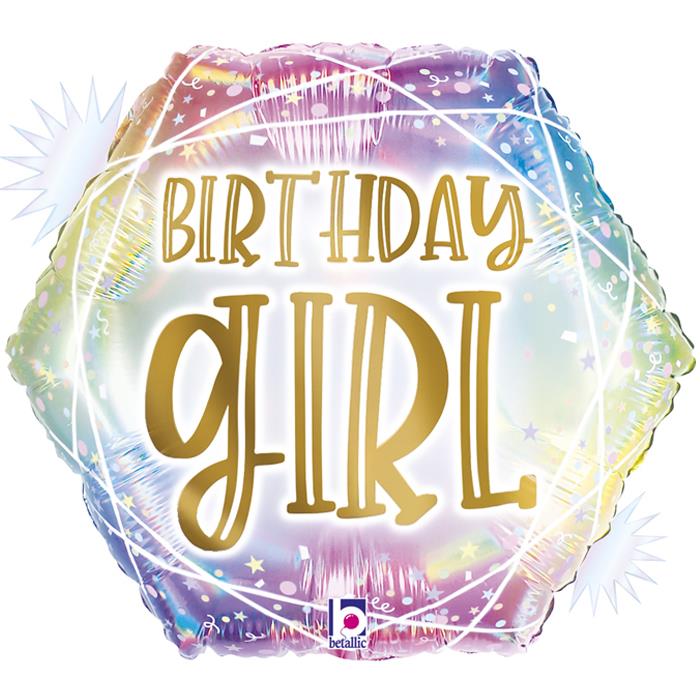 Birthday Girl Opal Pastel Premium Folyo Balon