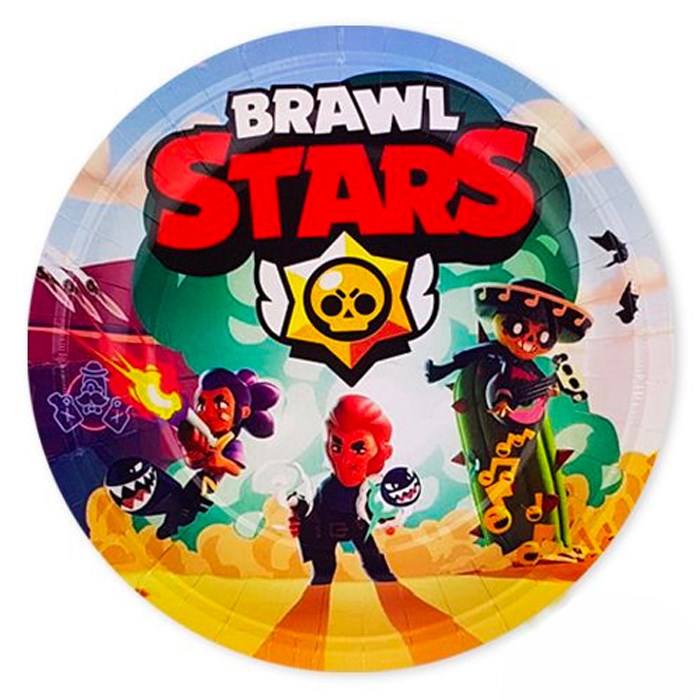 Brawl Stars Temalı Karton Tabak 8 Adet 23 cm