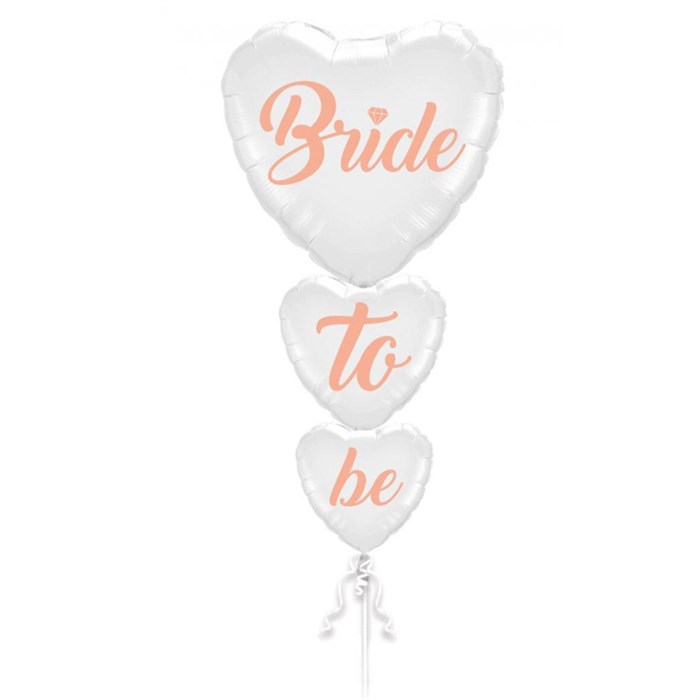 Beyaz Kalpli Bride To Be Yazılı Folyo Balon
