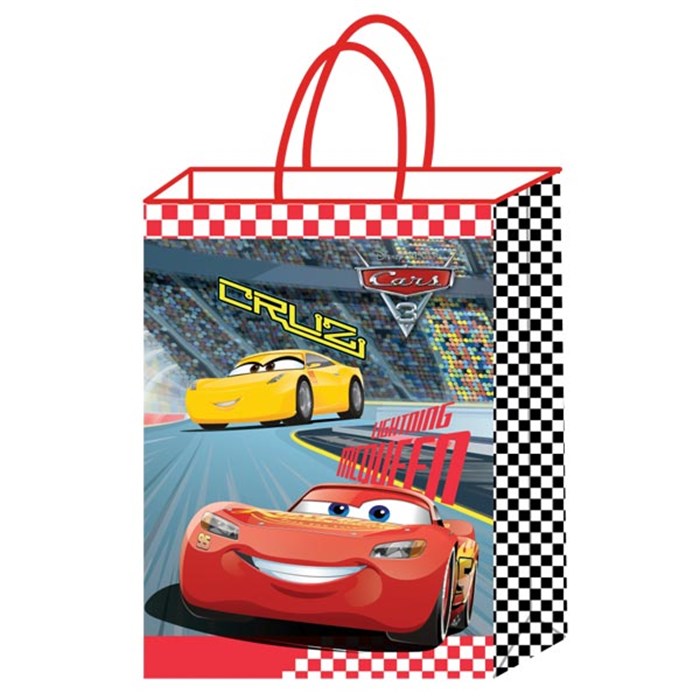 Cars Temalı Karton Hediye Çantası - 1 Adet